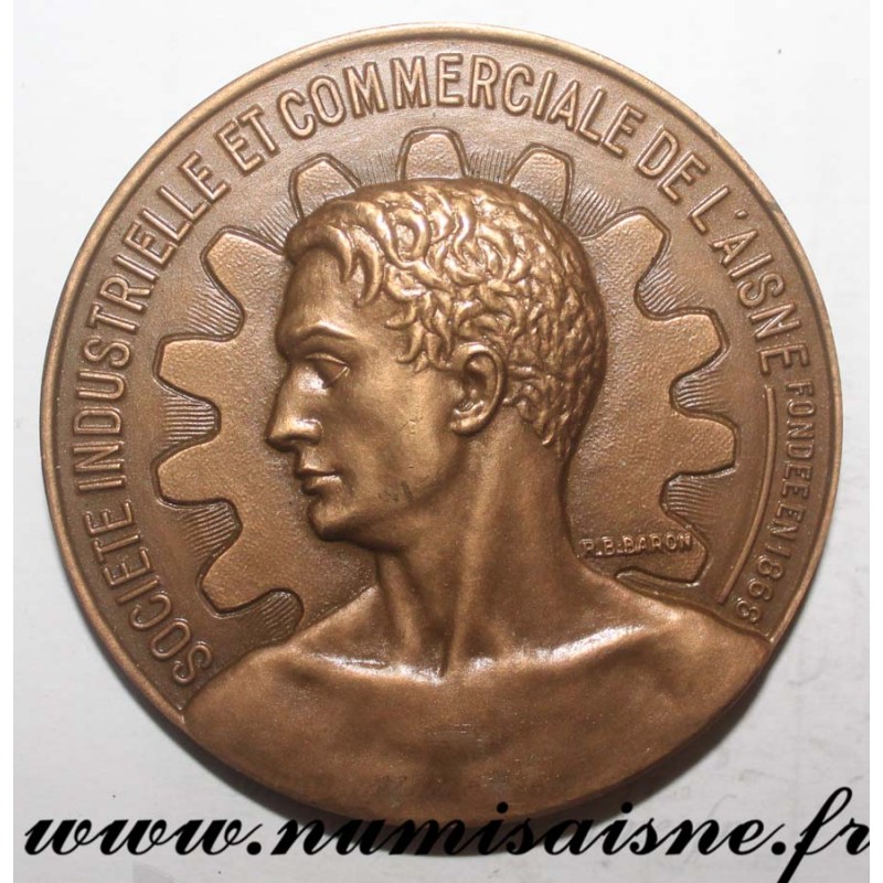 Medaille Societe Industrielle De L Aisne Fond E En