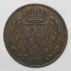 ITALIE - SARDAIGNE - KM 125 - 1 CENTESIMI 1826 L - AIGLE