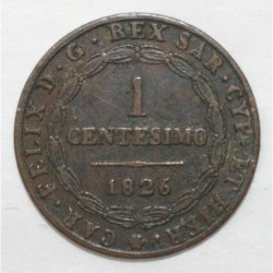 ITALIE - SARDAIGNE - KM 125 - 1 CENTESIMI 1826 L - AIGLE