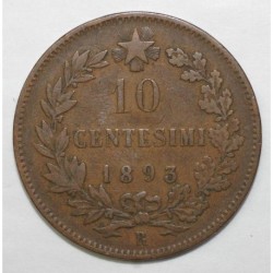 ITALIEN - KM 27.2 - 10 CENTESIMI 1893 R - Rom - UMBERTO I