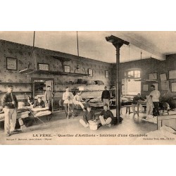 02800 - LA FERE - QUARTIER D'ARTILLERIE - INTERIEUR D'UNE CHAMBREE