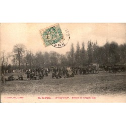 02800 - LA FERE - 17EME REGIMENT D'ARTILLERIE - BIVOUAC AU POLYGONE