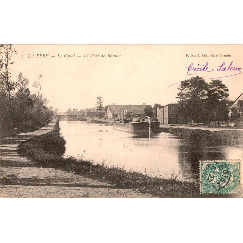 02800 - LA FERE - LE CANAL - LE PORT DE BEAUTOR