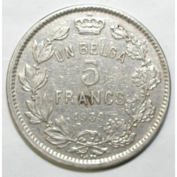 BELGIEN - KM 97 - 5 FRANCS 1930 - ALBERT 1. - FRANZÖSISCHE LEGENDE