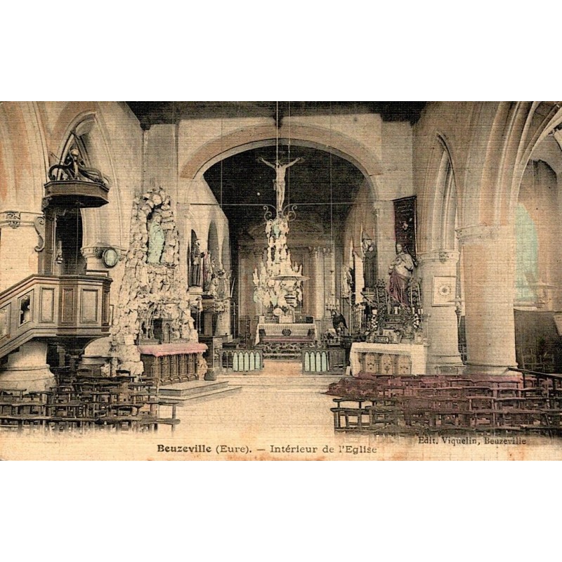 COUNTY 27210 - BEUZEVILLE - INTERIOR OF THE CHURCH