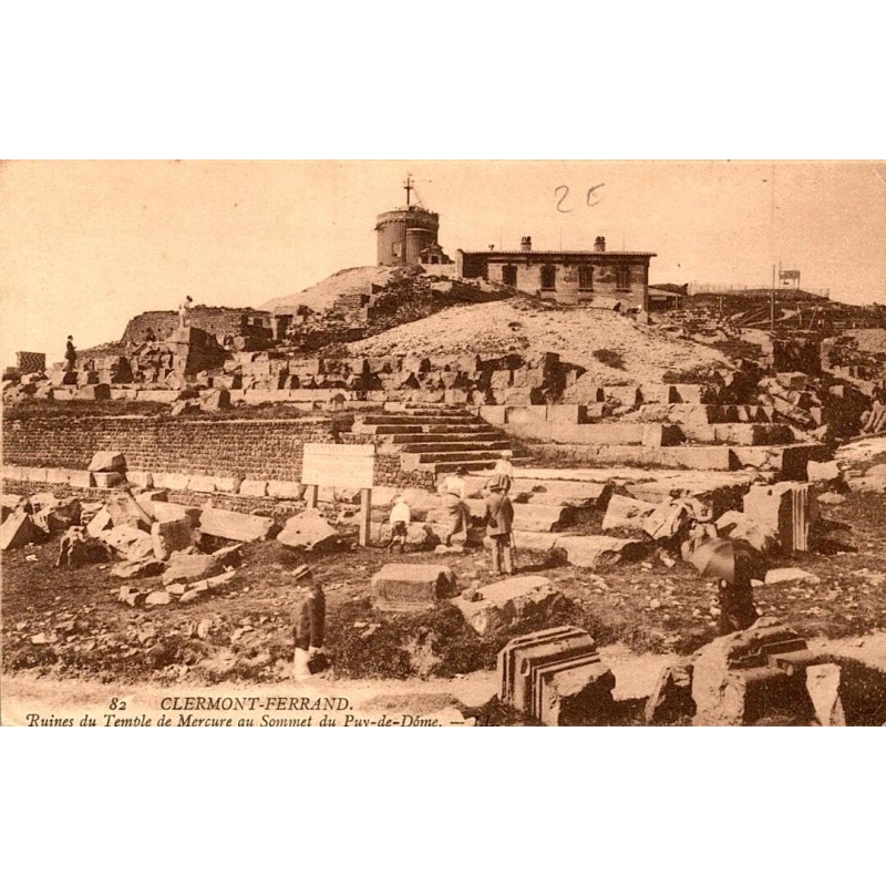 63000 - CLERMONT-FERRAND - RUINES DU TEMPLE DE MERCURE AU SOMMET DU PUY-DE-DOME