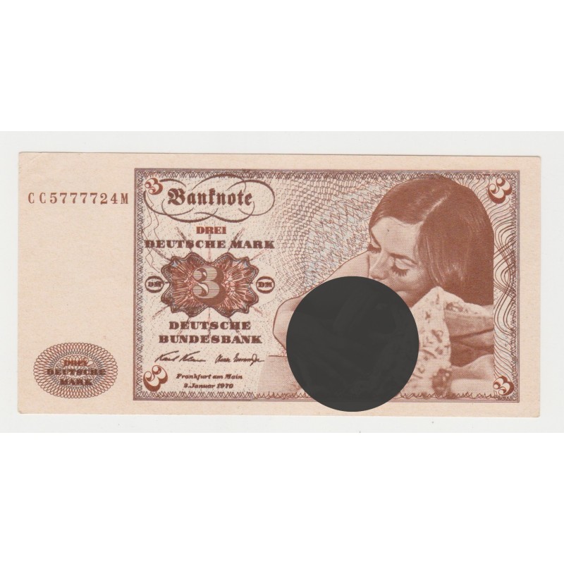 BILLET EROTIQUE - 3 Deutsche Mark 1970