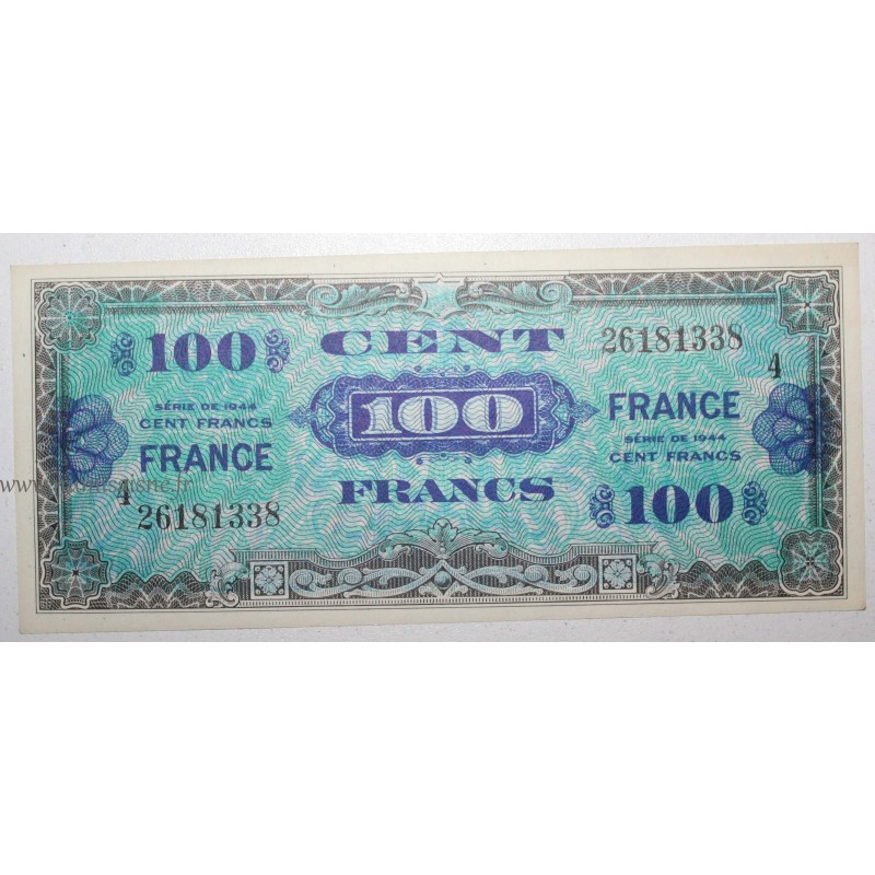 FRANKREICH - 100 FRANCS VERSO FRANKREICH - 1945 - SERIE 4