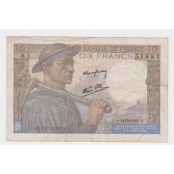 FAY 08/10 - 10 FRANCS MINEUR - 11/09/1941 - PICK 99