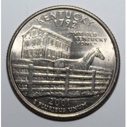 ETATS UNIS - 1/4 DOLLAR 2001 D - Denver - Kentucky