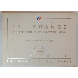 GADOURY 821 - 10 FRANCS 1988 TYPE ROLAND GARROS - ARGENT - KM 965