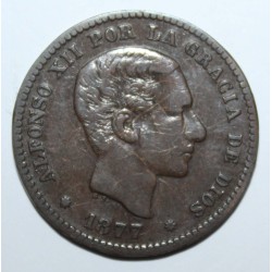 SPAIN - 5 CENTIMOS 1877 - ALPHONSE XII