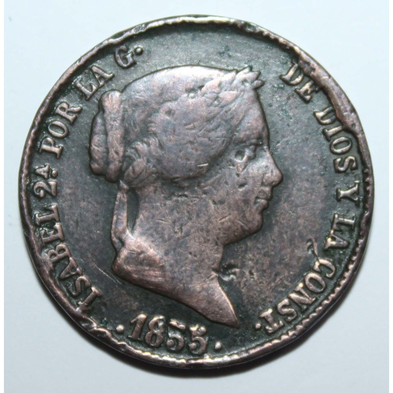 SPAIN - 25 CENTIMOS 1855 - ALPHONSE XII