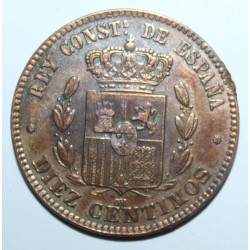 SPAIN - 10 CENTIMOS 1877 OM - ALPHONSE XII