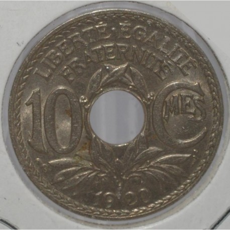 GADOURY 286 - 10 CENTIMES 1920 - TYPE LINDAUER - KM 866a