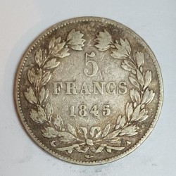 FRANCE -  KM 749 - 5 FRANCS 1845 A - Paris - TYPE LOUIS PHILIPPE 1