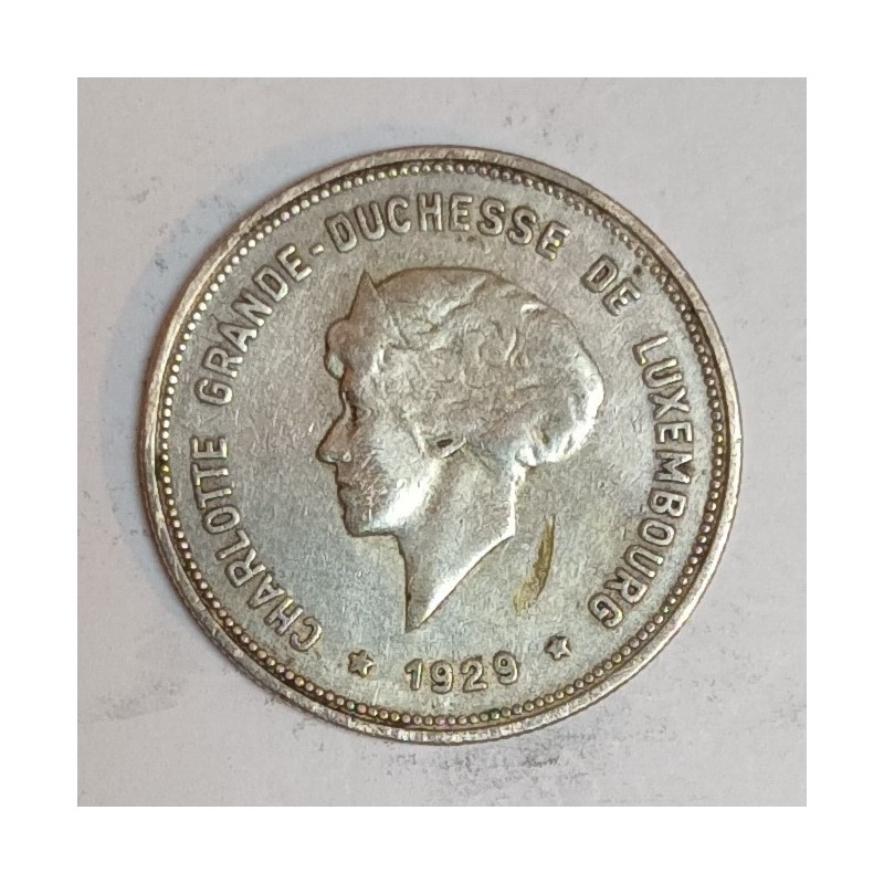 LUXEMBURG – KM 38 - 5 FRANCS 1929 - CHARLOTTE - 096574