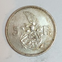 LUXEMBURG – KM 38 - 5 FRANCS 1929 - CHARLOTTE - 096574