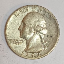 ETATS UNIS - KM 164 - 1/4 DOLLAR 1943 - GEORGE WASHINGTON - 096379