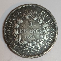 FRANKREICH - 5 FRANCS 1875 A - Paris - TYPE HERCULE - Großes A - KM 820 - FAKE - IN DOSE