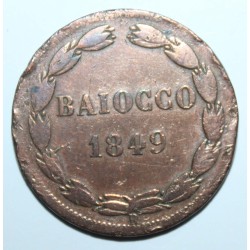 VATICAN - 1 BAIOCCO 1849 - Pius IX - Year IV