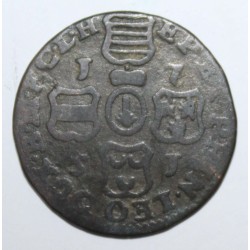 BELGIUM - Liège - 1 LIARD 1750 - Johann Theodor of Bavaria