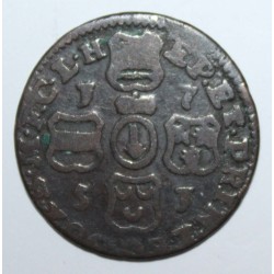 BELGIUM - Liège - 1 LIARD 1750 - Johann Theodor of Bavaria