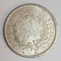 FRANCE - KM 820 - 5 FRANCS 1873 A - Paris - TYPE HERCULE