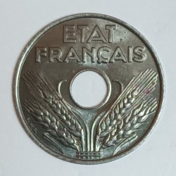 FRANCE - KM 900.2a - 20 CENTIMES 1944 - TYPE 20 Iron