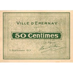 51 - EPERNAY - BON DE MONNAIE - 50 CENTIMES - 5 SEPTEMBRE  1914