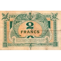 33 - BORDEAUX - CHAMBRE DE COMMERCE - 2 FRANCS 1917