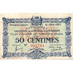 COUNTY 84 - AVIGNON - 50 CENTIMES - AUGUST 11, 1915 - BROADCAST 1917