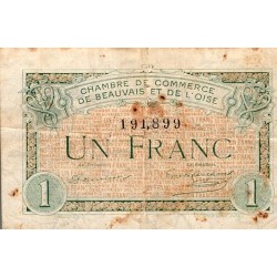 60 - BEAUVAIS - 1 FRANC 1920 - CHAMBRE DE COMMERCE