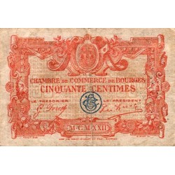 18 - BOURGES - CHAMBRE DE COMMERCE - 50 CENTIMES - 31/12/1927