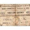 62 - CAGNICOURT - BONS COMMUNAUX - 25 CENTIMES  - 5 SEPTEMBRE 1915