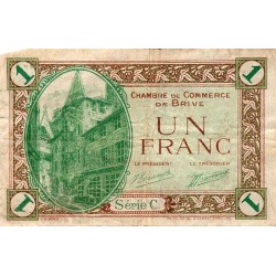 COUNTY 19 - BRIVE - CHAMBER OF COMMERCE - 1 FRANC - DECEMBER 31, 1924