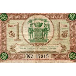 19 - BRIVE - CHAMBRE DE COMMERCE - 1 FRANC  - 31 DECEMBRE 1924