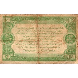 ETABLISSEMENT FRANCAIS DE L'OCEANIE - CHAMBRES DE COMMERCE - 50 CENTIMES  - 29/12/1919