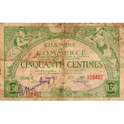 FRANZÖSISCHE EINRICHTUNG OZEANIEN – HANDELSKAMMER – 50 CENTIMES – 29.12.1919