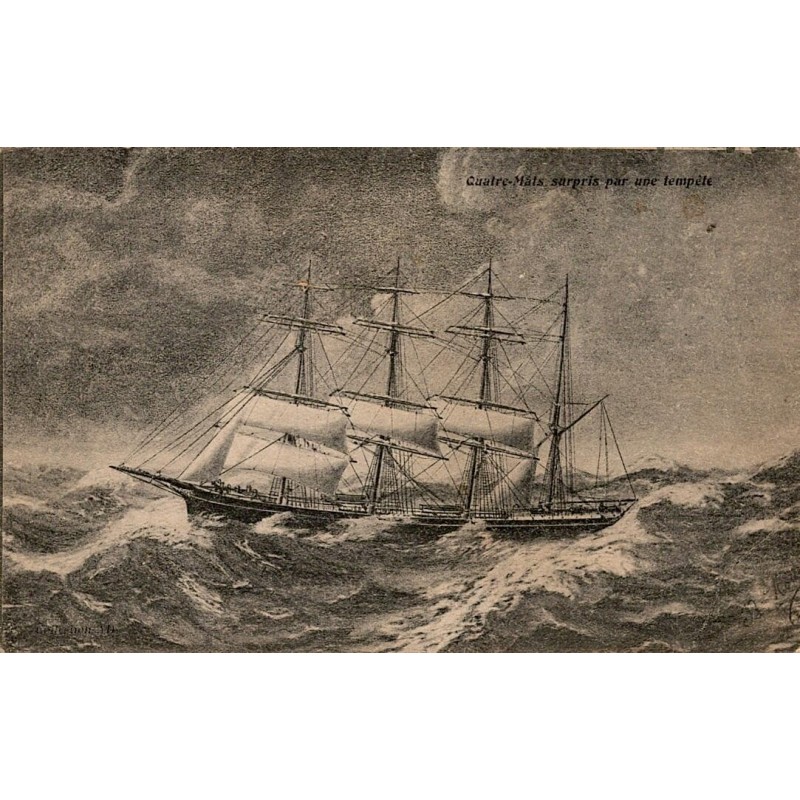 BOAT - QUATRES-MATS SURPRISED BY A STORM