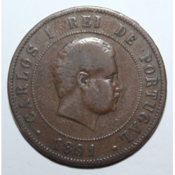 PORTUGAL - KM 533 - 20 REIS 1891 - CHARLES 1