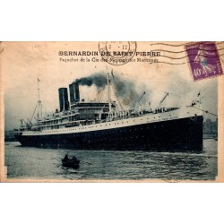 BOAT - BERNARDIN DE ST-PIERRE - CIE DES MESSAGERIES MARITIMES LINER