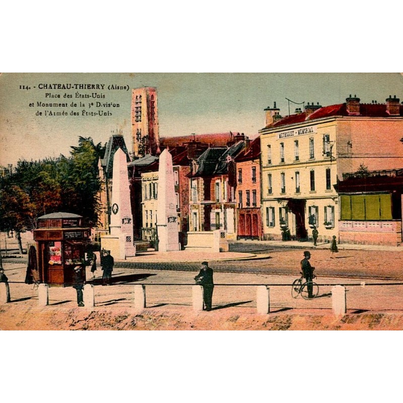 02400 - CHATEAU-THIERRY - PLACE DES ETATS-UNIS ET MONUMENT DE LA 3E DIVISION