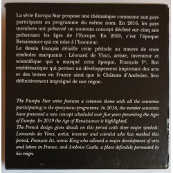 FRANCE - KM 2757 - 5 EURO 2019 - OR - EUROPA - LA FRANCE EPOQUE RENAISSANCE - LEONARD DE VINCI