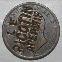 ITALY - KM 11 - 10 CENTESIMI 1867 - Advertising countermark LE PICOTIN APERITIF