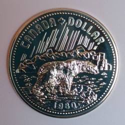 CANADA - KM 128 - 1 DOLLAR 1980 - 100 years of the Arctic Territories - Polar bear