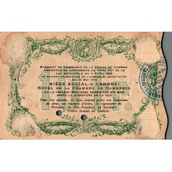 59 - REGION DE CAMBRAI - BON DE MONNAIE - DIX FRANCS - 1916