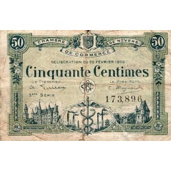 58 - NEVERS - CHAMBRE DE COMMERCE - 50 CENTIMES - 22/02/1920 - 3EME SERIE