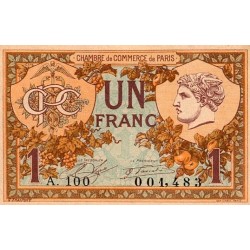 75 - PARIS - 1 FRANC - 10/03/1920 - CHAMBER OF COMMERCE