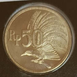 INDONESIA - KM 35 - 50 RUPIAH 1971 - BIRD 'PARADISE'